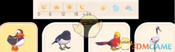 《心动小镇》新春季第3周4只鸟位置