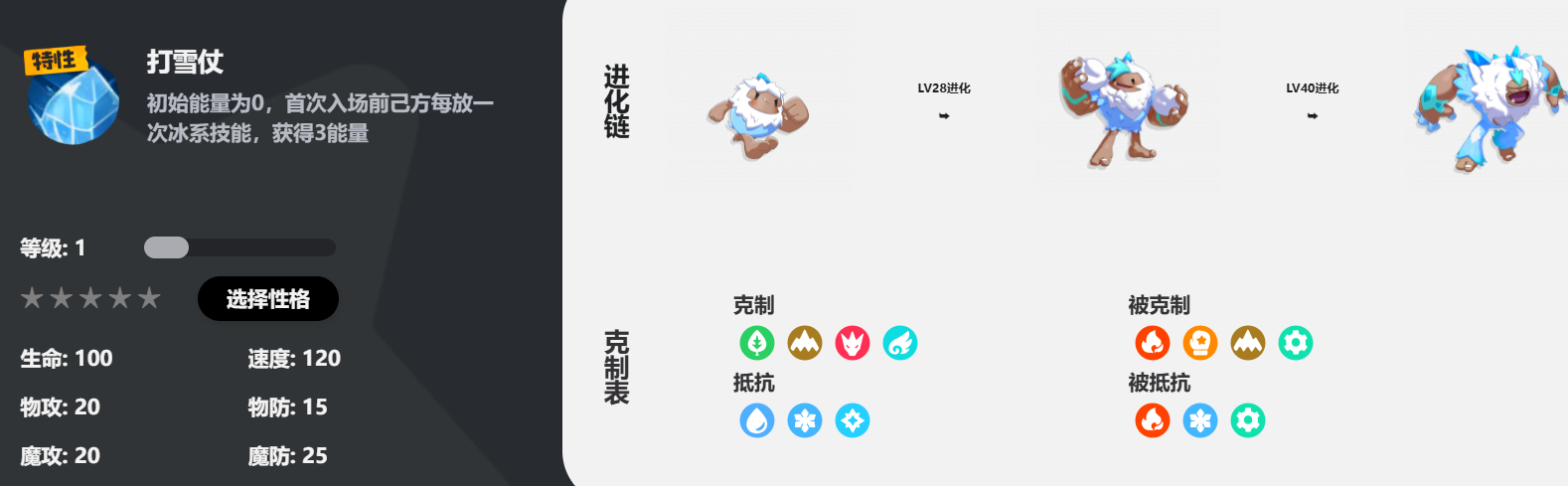 《洛克王国手游》雪巨人强度一览