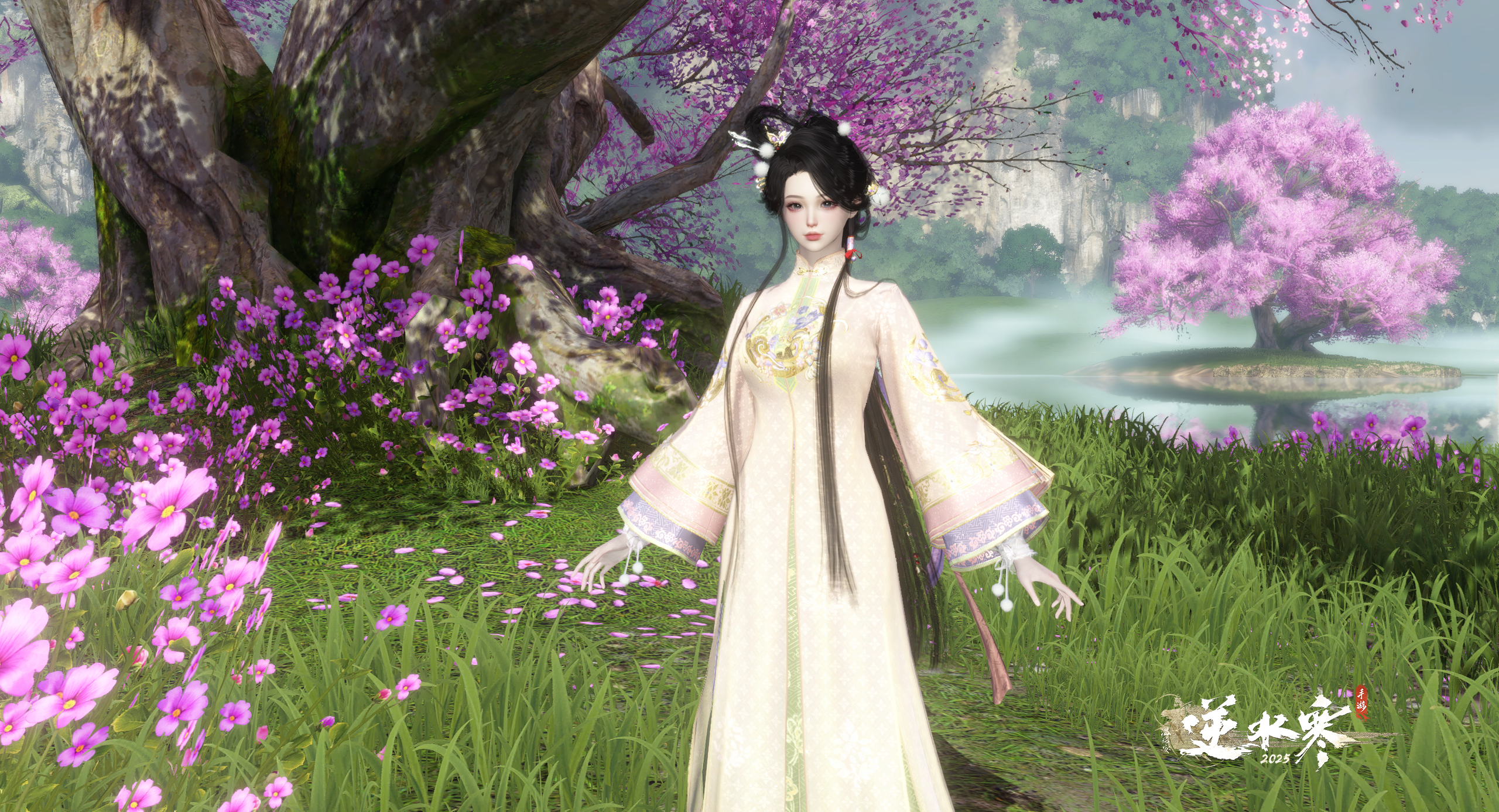 《逆水寒手游》全新时装裁花信和拂新柳外观一览