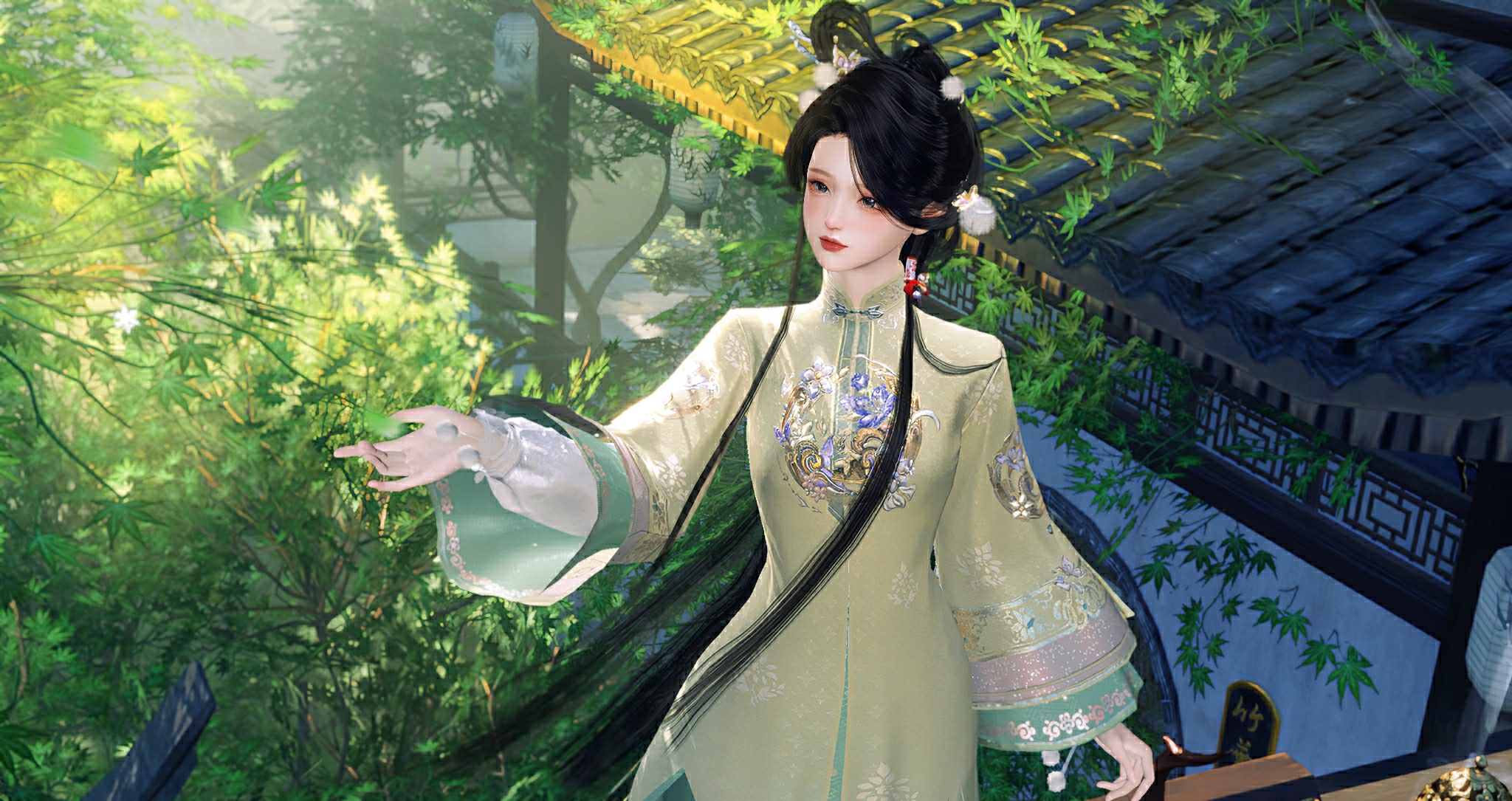 《逆水寒手游》全新时装裁花信和拂新柳外观一览