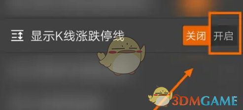 《随身行》显示k线涨跌停线方法