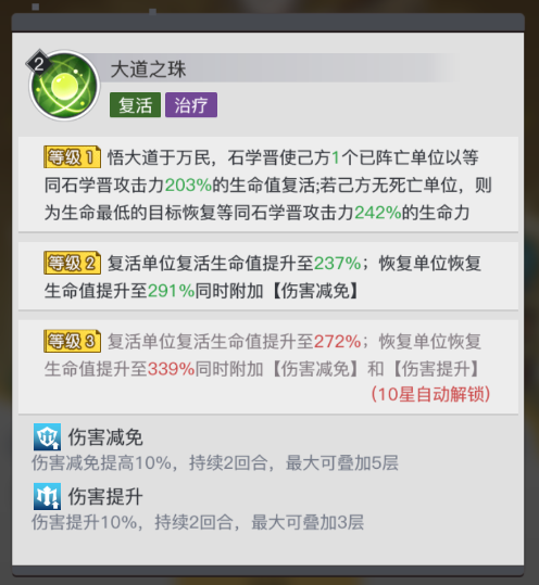 《三千幻世》石学晋技能培养建议