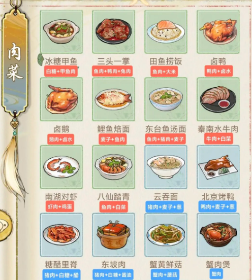 《华夏千秋》菜谱配方大全