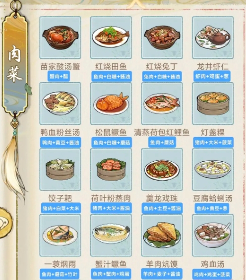 《华夏千秋》菜谱配方大全